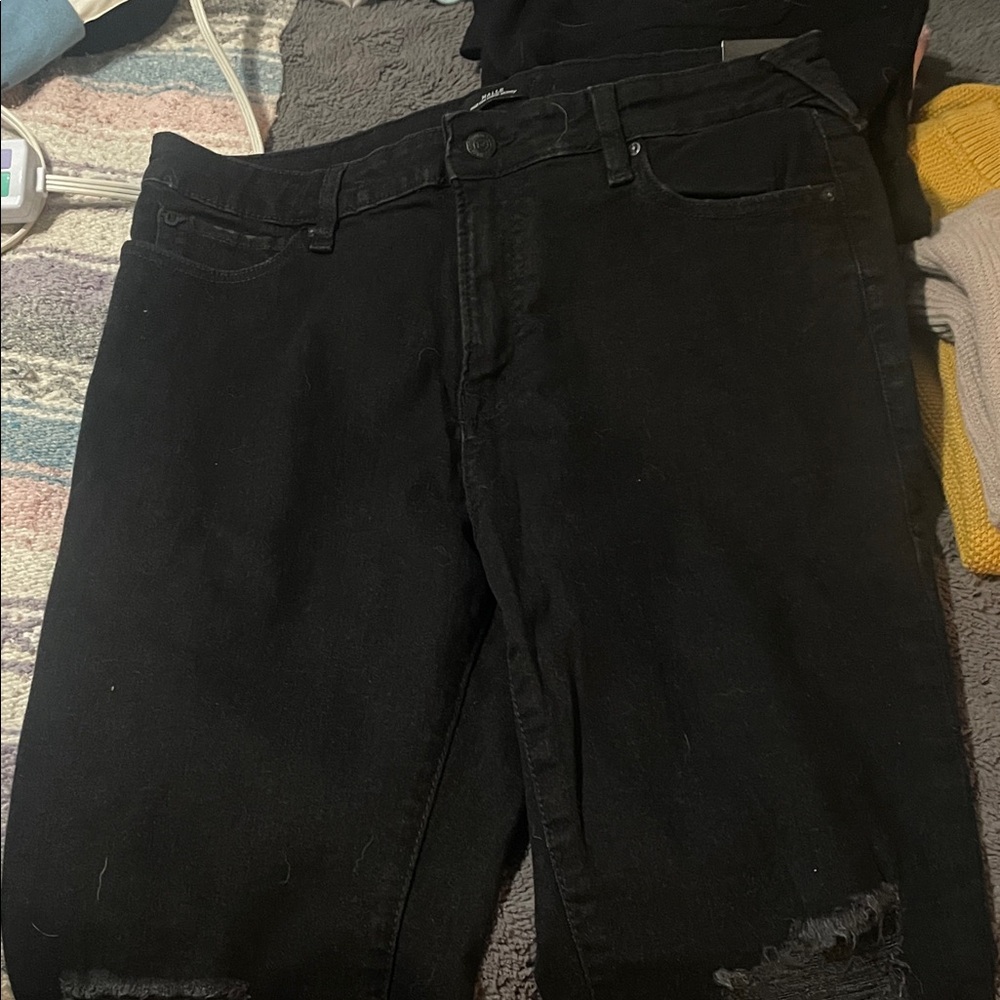 True Religion Dark Black Skinny Jeans